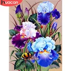 Алмазная живопись HUACAN, цветок, Орхидея, вышивка, мозаика, пчела, вышивка крестом, украшение для гостиной, алмазная живопись