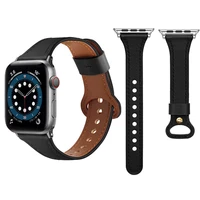 leather strap for apple watch band 44mm 40mm 45mm 41mm 4238mm women slimmer strap for apple watch for iwatch series 7 6 se 5