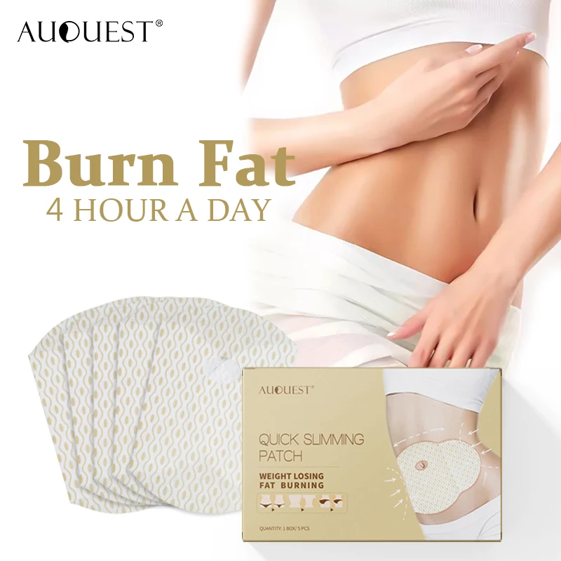 AuQuest здорового жира Burnner 5 шт. патч на живот для похудения без застежки диетический