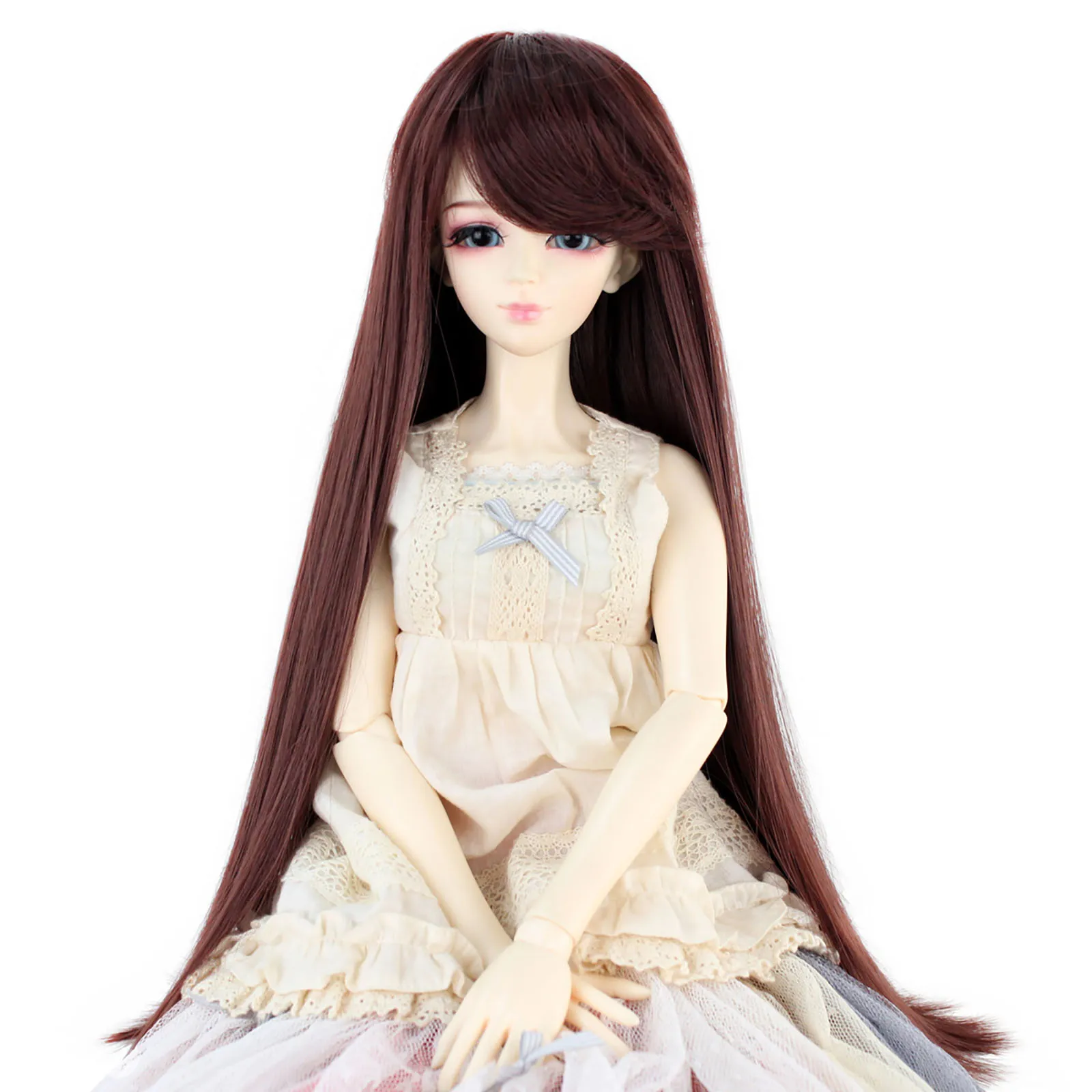 Miss U Синтетические длинные прямые волосы 8-9 дюймов 1/3 BJD парик MSD DOD Pullip Dollfie кукла