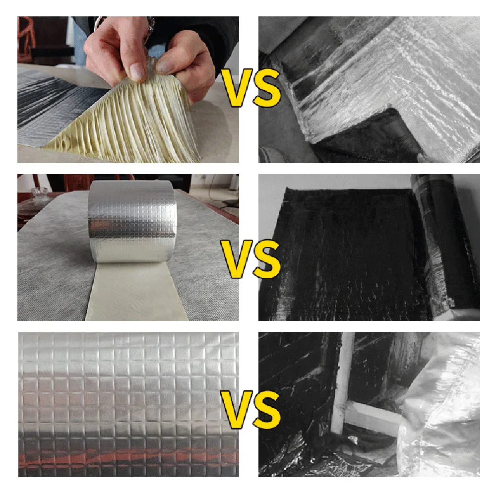 Aluminum Foil Adhesive Tape Waterproof Duct Super Repair Crack Thicken Butyl Home Renovation Tools |