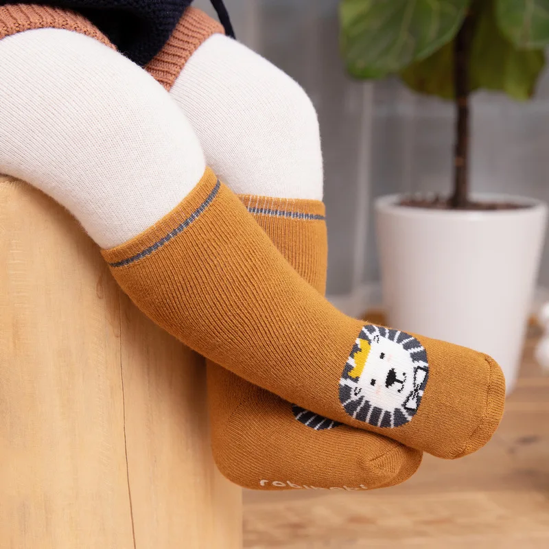 3 пары детских носочков зимние хлопковые носочки для новорожденных милые