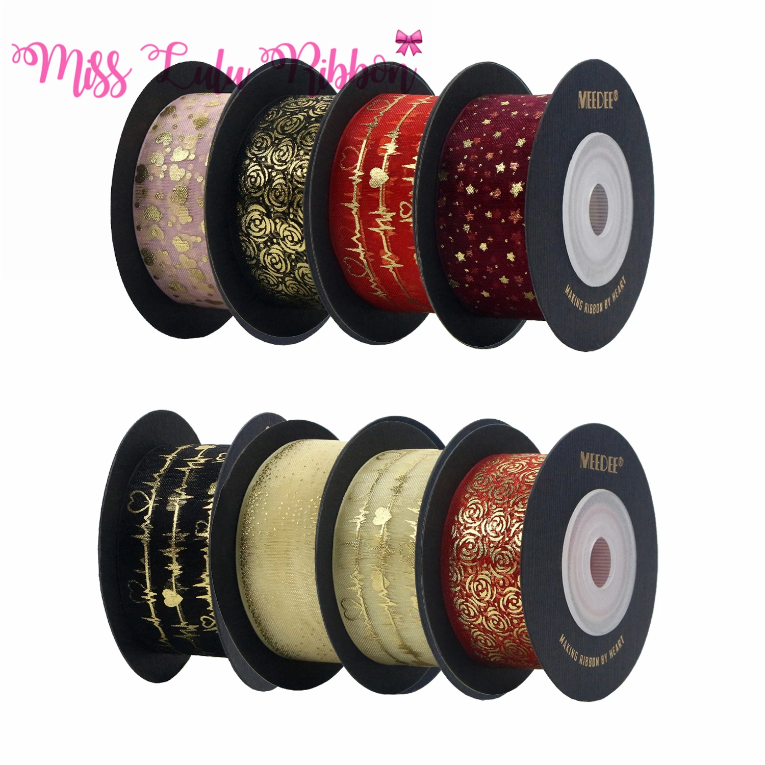 

25mm / 9Y Bronzing Snow Yarn Ribbons Bouquet Cake Hair Bows Gifts Box Packaging Birthday Wedding Event Party Christmas Decor