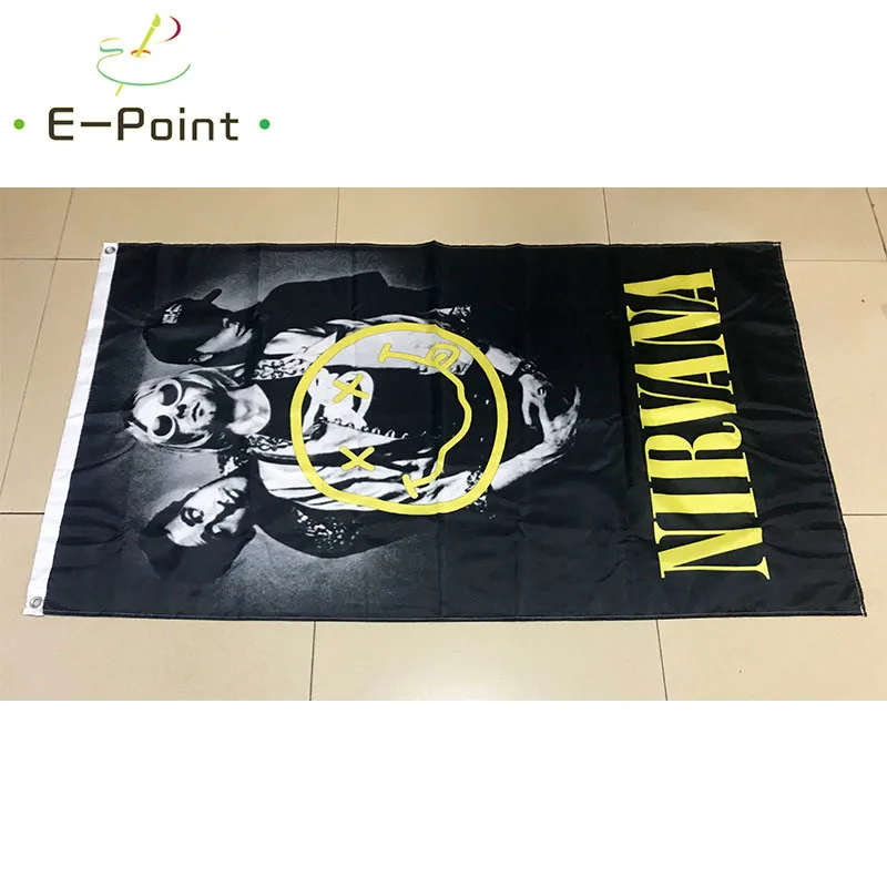 Nirvana американский рок флаг группы 90*150 см(3*5 футов) размер рождественские украшения для домашнего флага баннер подарки