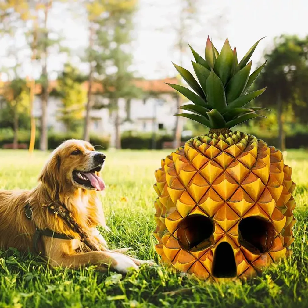 Модель человеческого готического черепа из смолы с ананасом поделка украшение