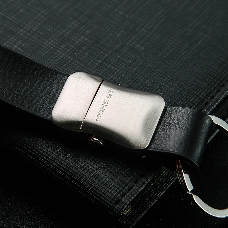 Брелок мужской Кожаный Автомобильный брелок металлический ключ | Украшения и