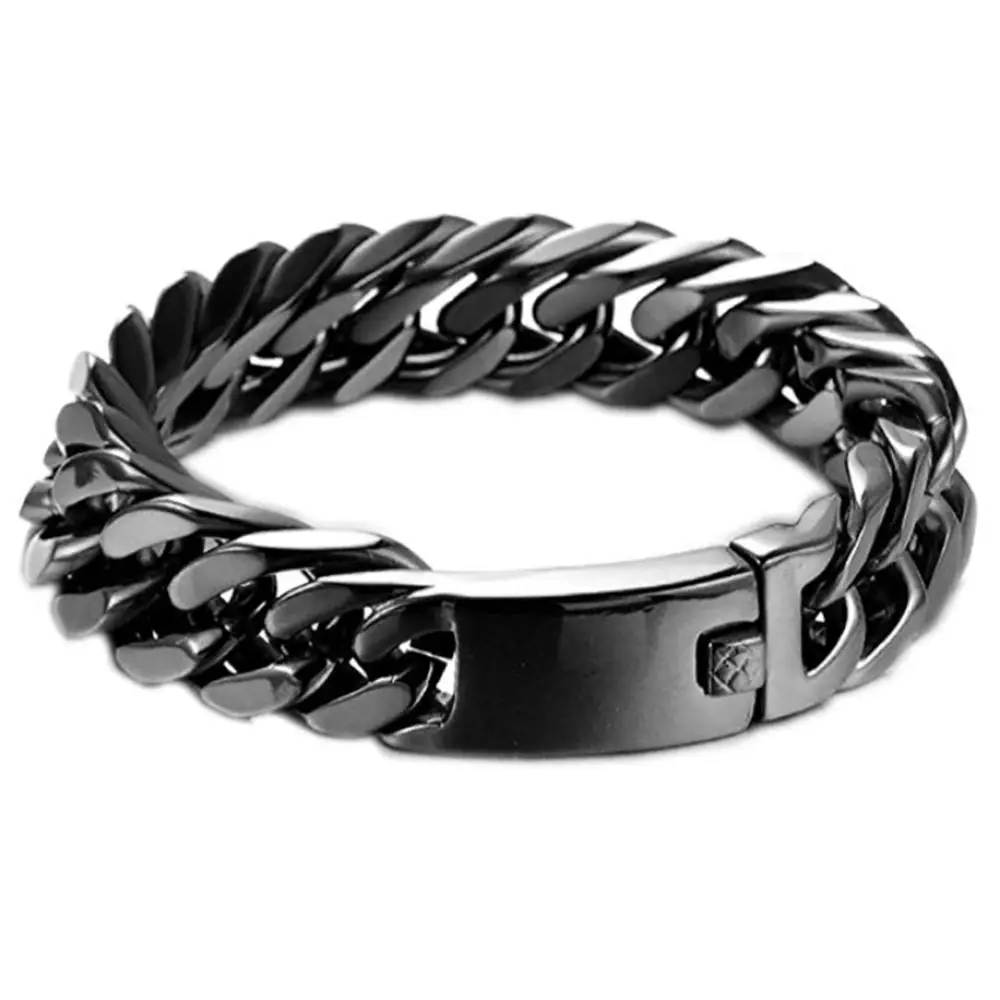 

Браслет-цепочка Мужской 15/17 мм из нержавеющей стали 316L