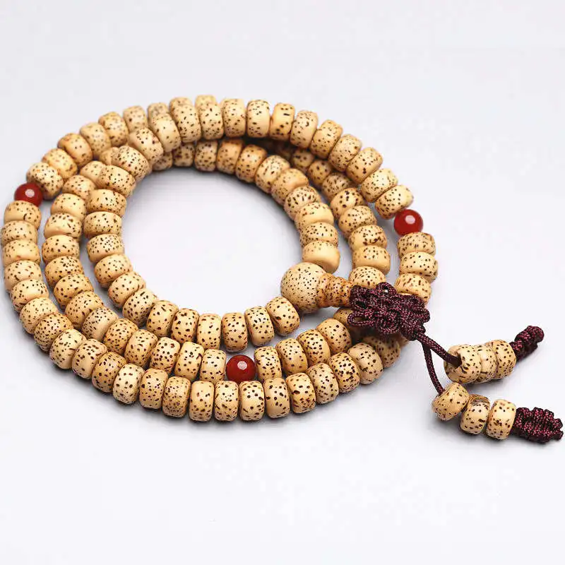 Натуральный Оригинал желтая звезда Луна буддийские 108 бусин Молитва мала для