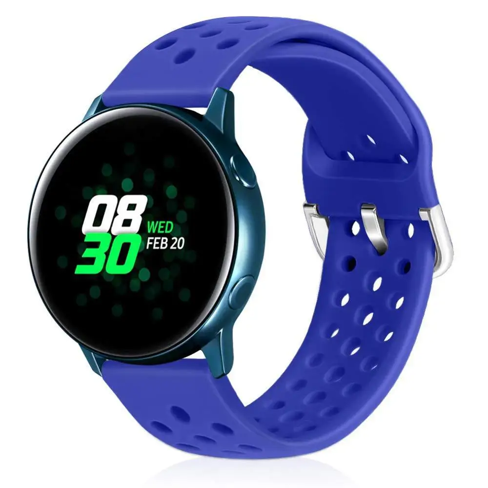 Ремешок для часов Gear S3 Frontier силиконовый ремешок Samsung Galaxy 46 мм 42 22 20 Huawei|Ремешки