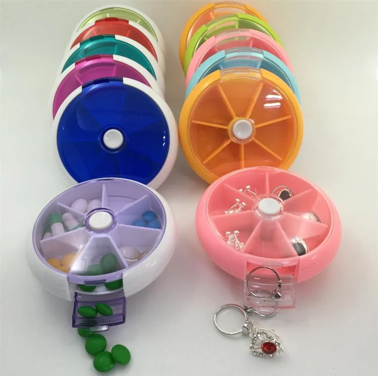 Вращающаяся коробка для таблеток дорожный органайзер хранения питательных