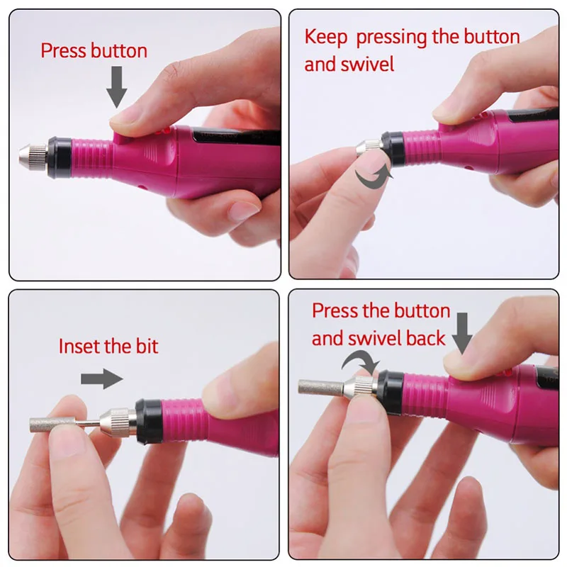 

Mini UV Lamp Nail Set Tool Gel Polish Remover Sandpaper Roll Kit Electric Manicure Drill Bit Professional Art Nails Led Light