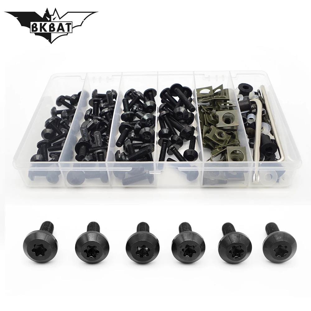Набор винтов для мотоцикла коробка с винтами гайки инструмент ремонта yamaha r1 2006