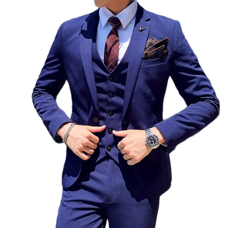 (Куртка + жилет брюки) высококачественное Брендовое свадебное платье для жениха