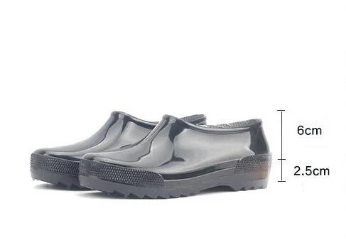 Сапоги Aleafalling женские резиновые теплые водонепроницаемые полусапожки с круглым