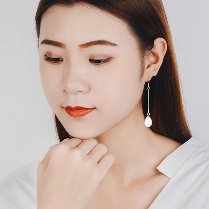 Женские серьги подвески из серебра 925 пробы с перьями|Серьги-подвески| |