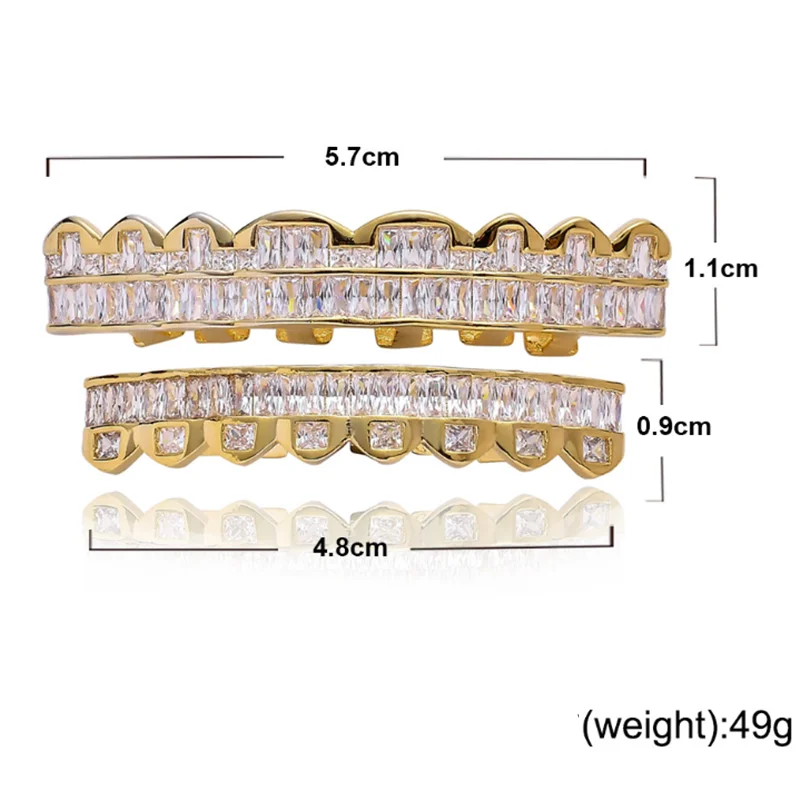 Хип-хоп кубические циркониевые Зубные коронки ShinyTop нижние грили зубной рот панк