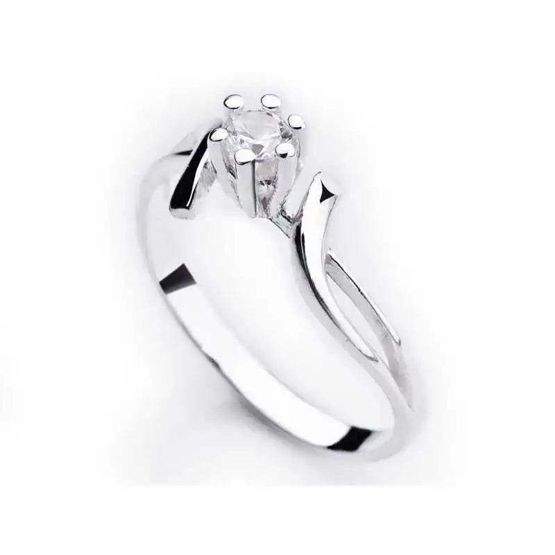 

Silverlina Silver Single Stone Lady 'S Ring