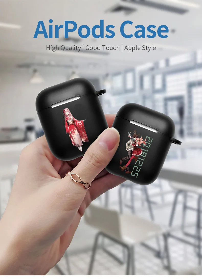 

Чехол для наушников Airpods 2 1 Black Matte