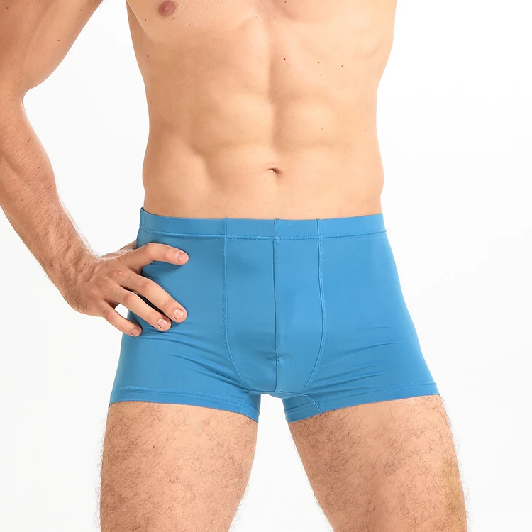 Сексуальное мужское нижнее белье боксеры шорты из ледяного шелка u-образные