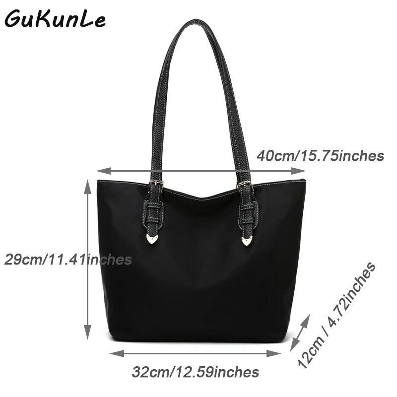 

High Quality Functional Women's Handbag Bag Black Gray Lady Big Capacity Tote Bag Purse Large Casual Totes Shoulder Bag Female