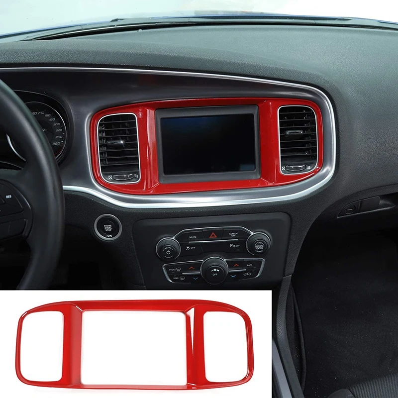 

Center Consoles Navigation GPS Press Screen Decoration Trim Cover for Dodge Charger 2015-2021
