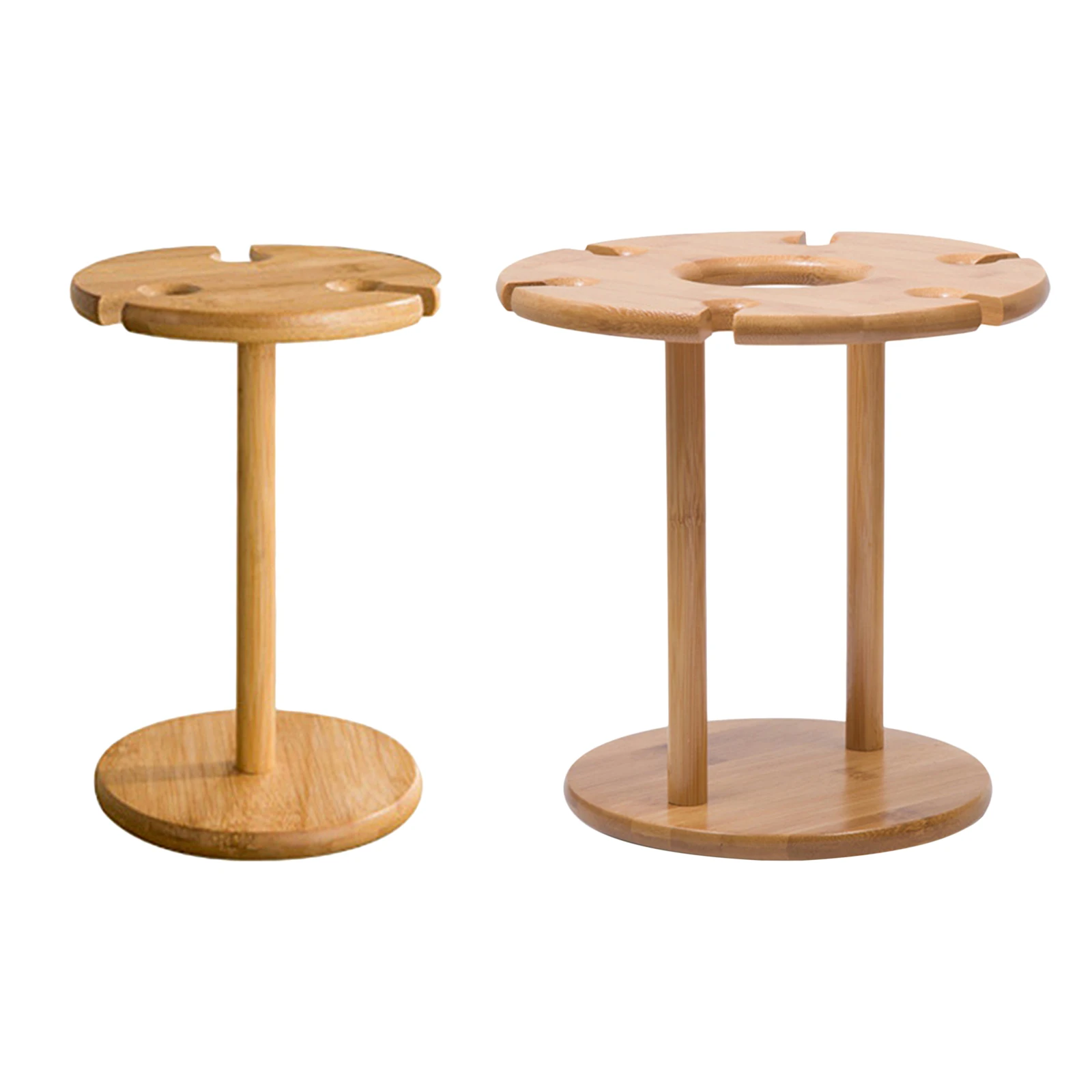 Подставка-органайзер для Винных Бокалов Бамбуковая настольная сушилка-посуда