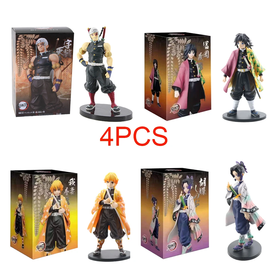 

Anime 4pcs Kimetsu No Yaiba Figure VIBRATION STARS Rengoku Kyoujurou Action Figure Demon Slayer Kochou Shinobu Figurine Toys