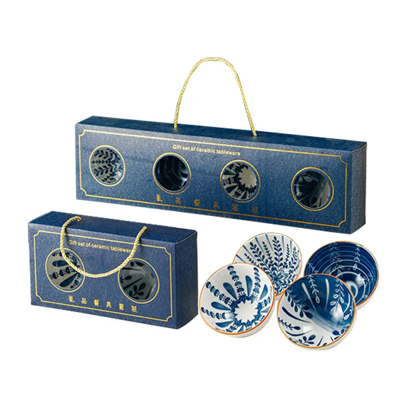 Керамическая чаша в виде клевера набор японской посуды Подарочная для