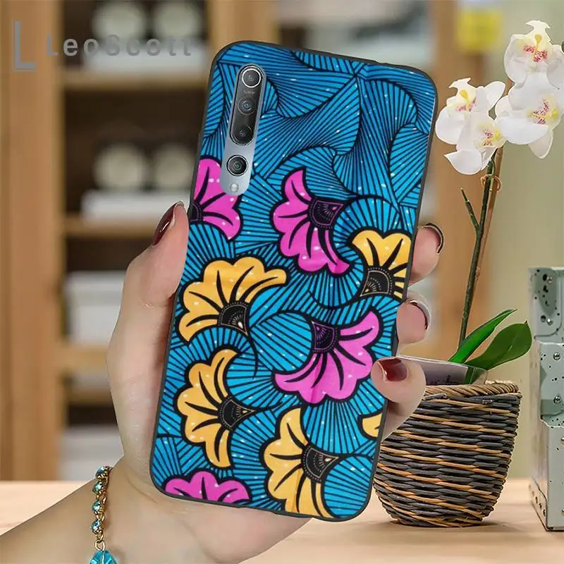 

African fabric print Phone Case For Xiaomi Redmi 4x 5 plus 6A 7 7A 8 mi8 8lite 9 note 4 5 7 8 pro