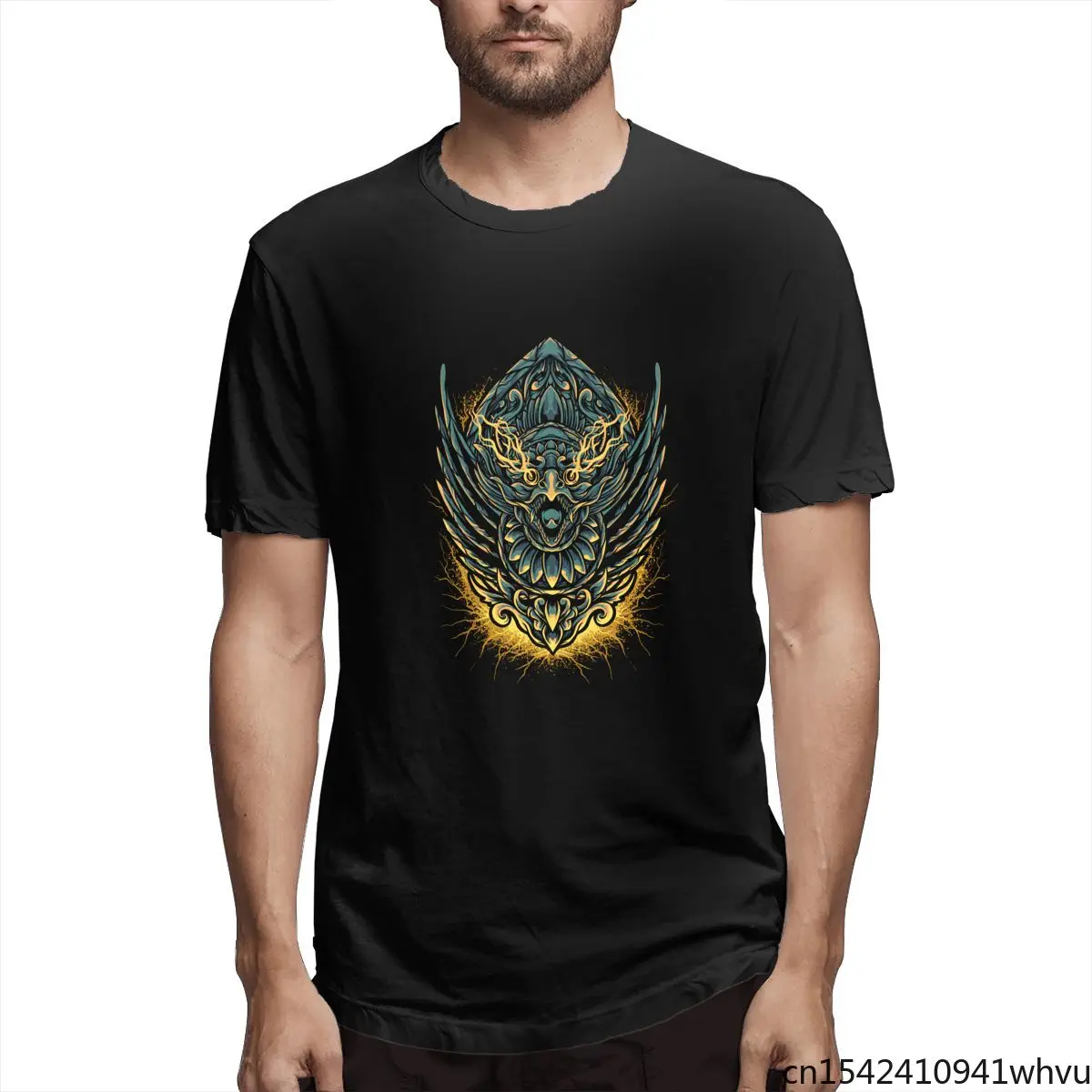 

Wings Art Fashion New 3D Printing Lycra Tee Tops Summer Hot Sale Short-sleeved Round Neck Casual Men T-shirt Size M-5XL