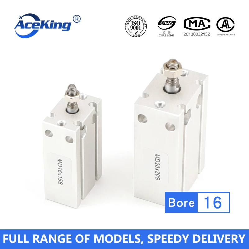 MD маленький пневматический цилиндр для бесплатной установки