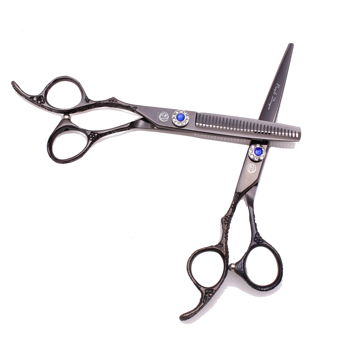 Профессиональные Парикмахерские ножницы с левой рукой 5 &quotфиолетовый дракон