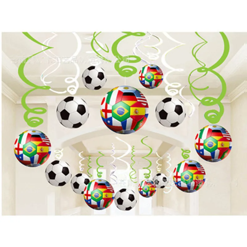 30pcs Футбол, Баскетбол, американский футбол, вечерние украшения, фольга, спиральное украшение, Топпер для торта, реквизит для фотосессии, украшение в спортивном стиле - Цвет: 30pcs