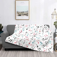 music sheet musical note blankets coral fleece plush decoration classical melody soft throw blanket for bedding car bedspreads