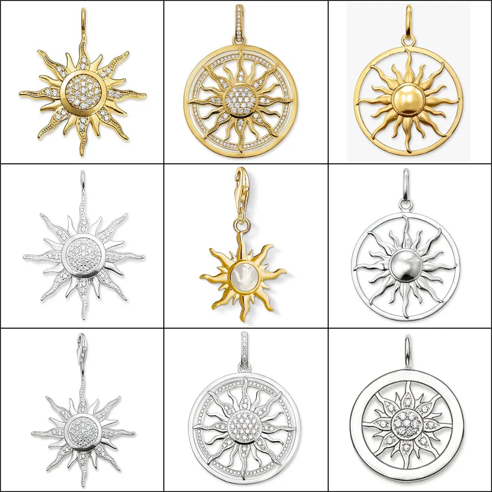 Круглая подвеска в виде солнца подвески 925 пробы серебряный корпус перламутр CZ