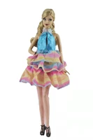 charming high neck backless doll dress for barbie doll clothes outfit party gown socks 11 5 dolls accessories diy toys for girl
