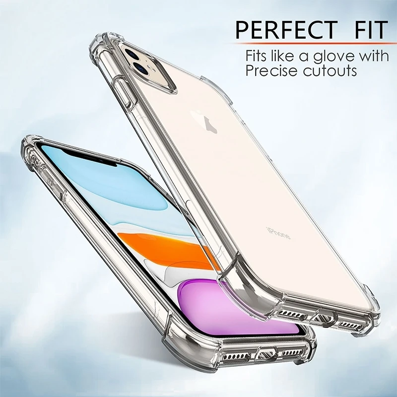 Силиконовый чехол для iPhone 11 Pro X XR XS MAX 6 6s 7 8 Plus SE 2020 | Мобильные телефоны и
