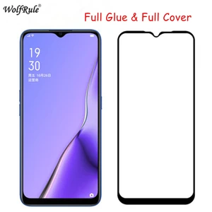 2pcs lcd screen protector for oppo a9 2020 full glue glass for oppo a5 2020 full cover tempered glass for oppo a11x 6 5
