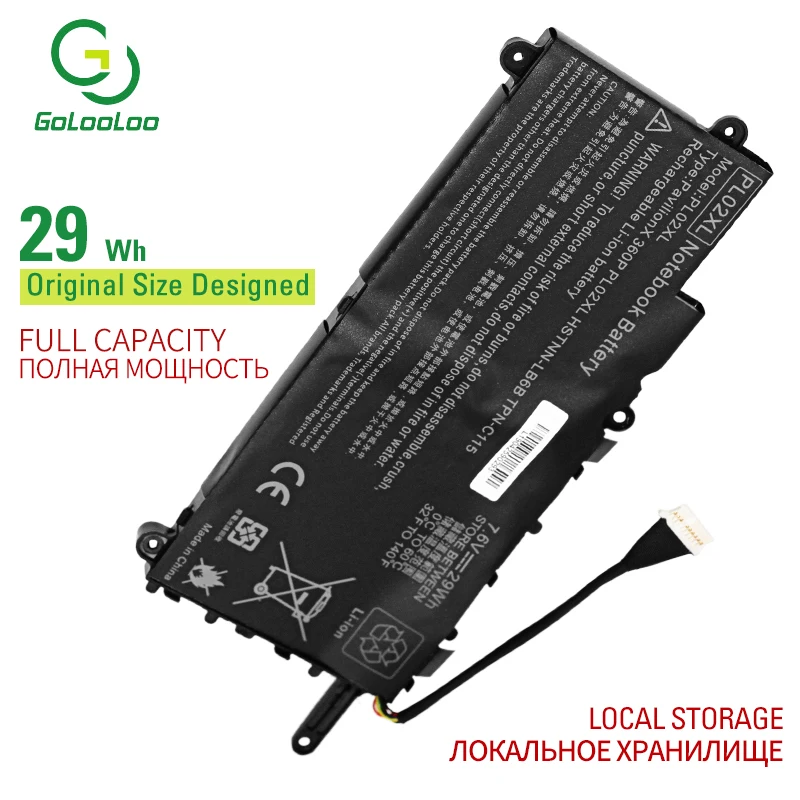 Golooloo 7,6 v 29Wh Аккумулятор для ноутбука HP Pavilion 11X360 серии 11-n010dx 11-N030TU 11-N014TU X360PL02XL