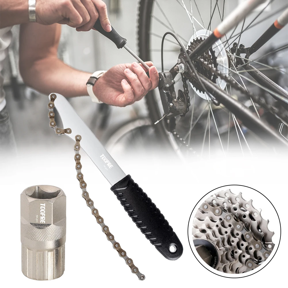 

Toopre Bicycle Freewheel Repair Tool Steel MTB Mountain Bike Card Flywheel Chain Remove Tools Sprocket Remover Bike Accessories