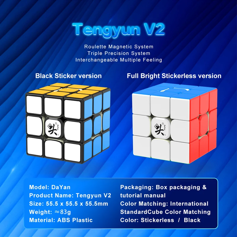 Dayan tengyun V2 M магнитные 3x3x3 кубические магниты обучающие игрушки для детей Подарки