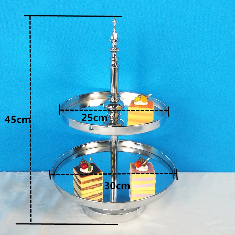 Tobs mirror cake stand tower Electroplating sliver Wedding Decoration 2&amp3 Tier Cupcake Display Gold Metal Stand | Дом и сад