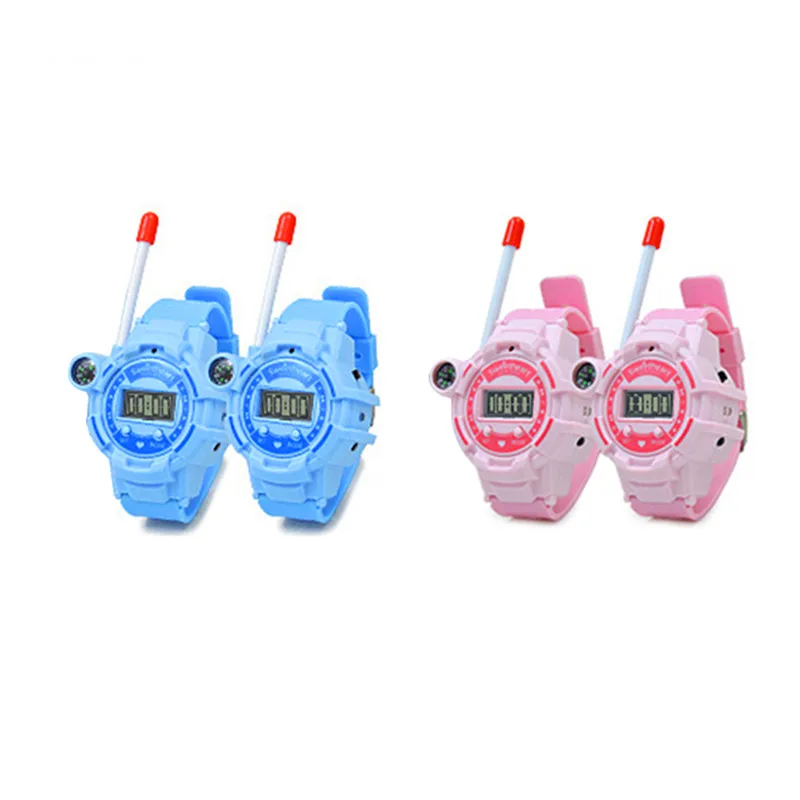 2pcs Kids Watch Walkie Talkie USB Rechargeable Outdoor Radio Parent Child Interaction Fun Interphone Children Intercom Toy Gifts