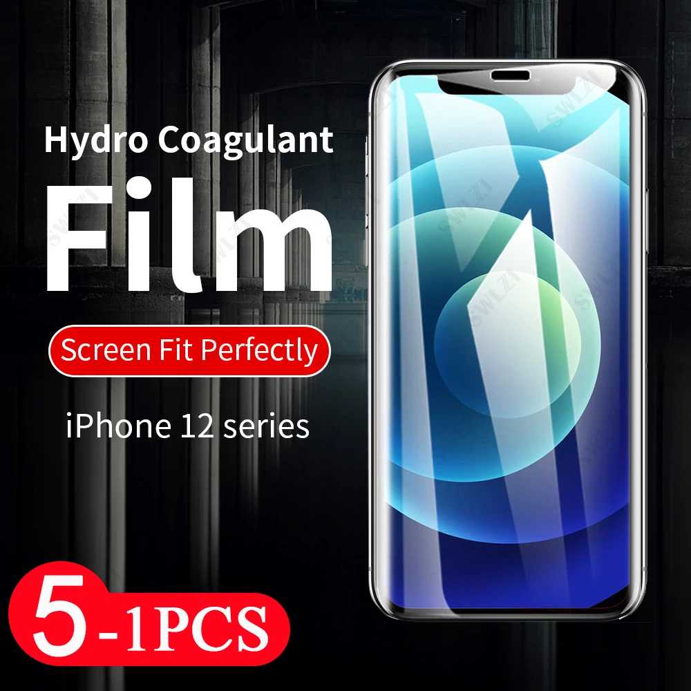 

5/3/1Pcs full cover hydrogel film for iPhone 12 mini 11 pro XS Max X XR SE 8 7 6 6S plus phone screen protector protective film