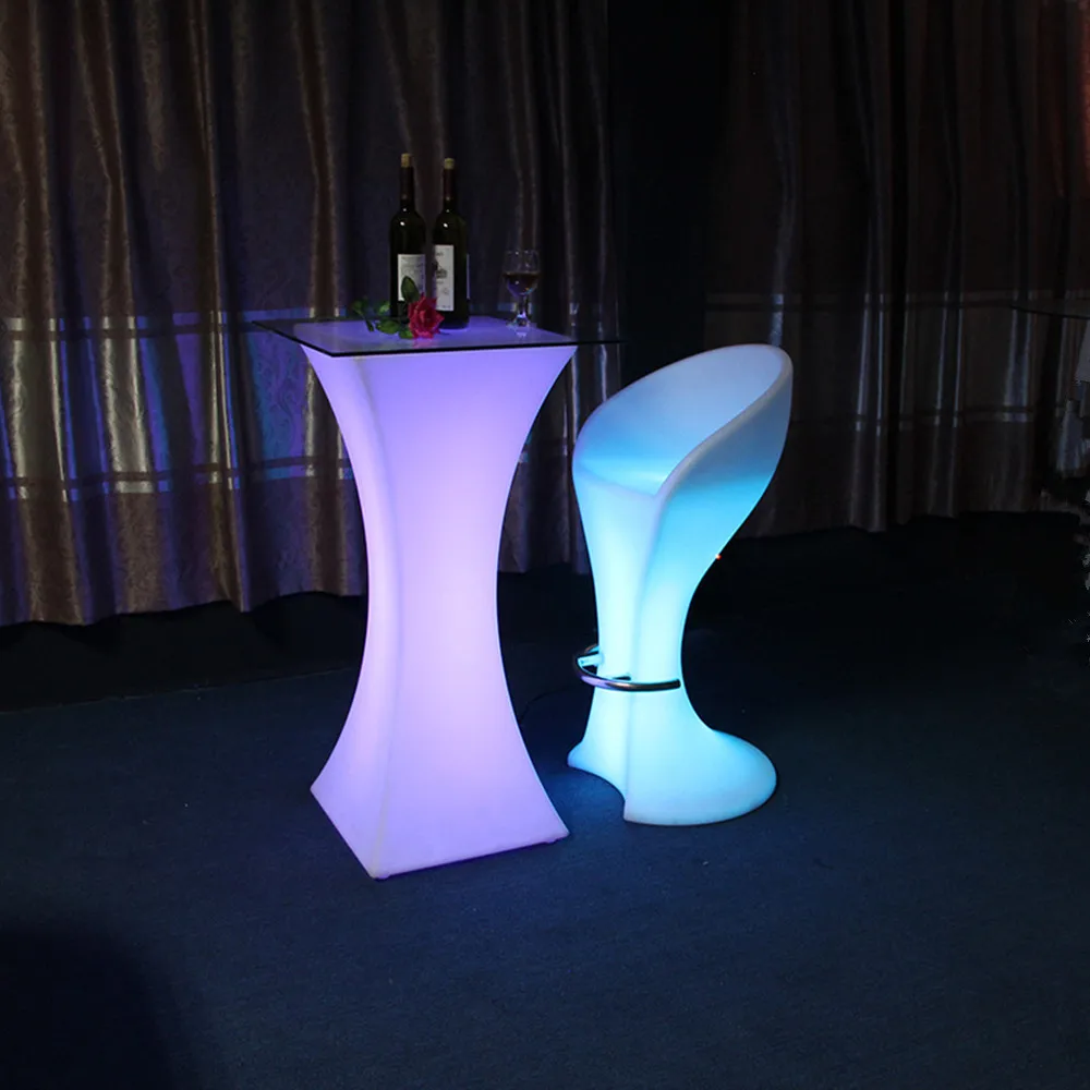 110 см перезаряжаемый светодиодный стол с подсветкой для коктейлей баров ночных