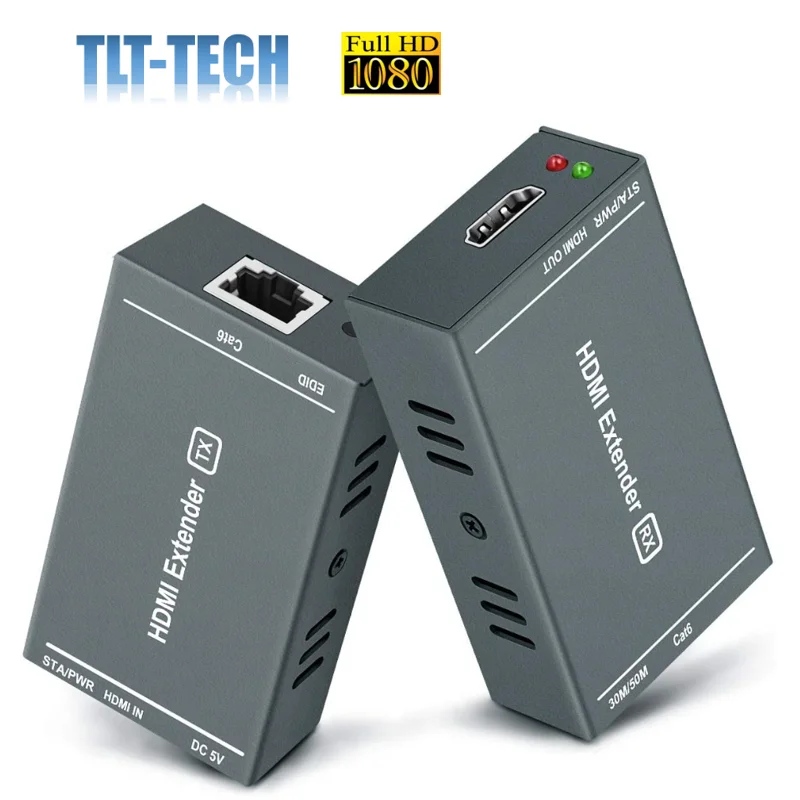 HDMI Extender 1080P@60Hz, 3D, Over Single Cat5e/Cat6/Cat 7 C