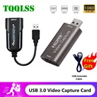 Портативная карта захвата игр USB 3,0 2,0 1080P, совместимая с HDMI, надежный адаптер для потоковой передачи видео для прямой трансляции, запись видео