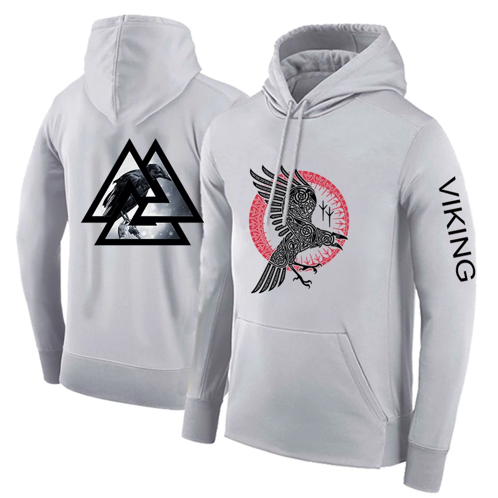 

Spring Autumn Viking legend Ragnar's Raven Hoodies Customize Pullover Fleece Fashion Coats College Cotton Hip Hop Sweatshirt Top