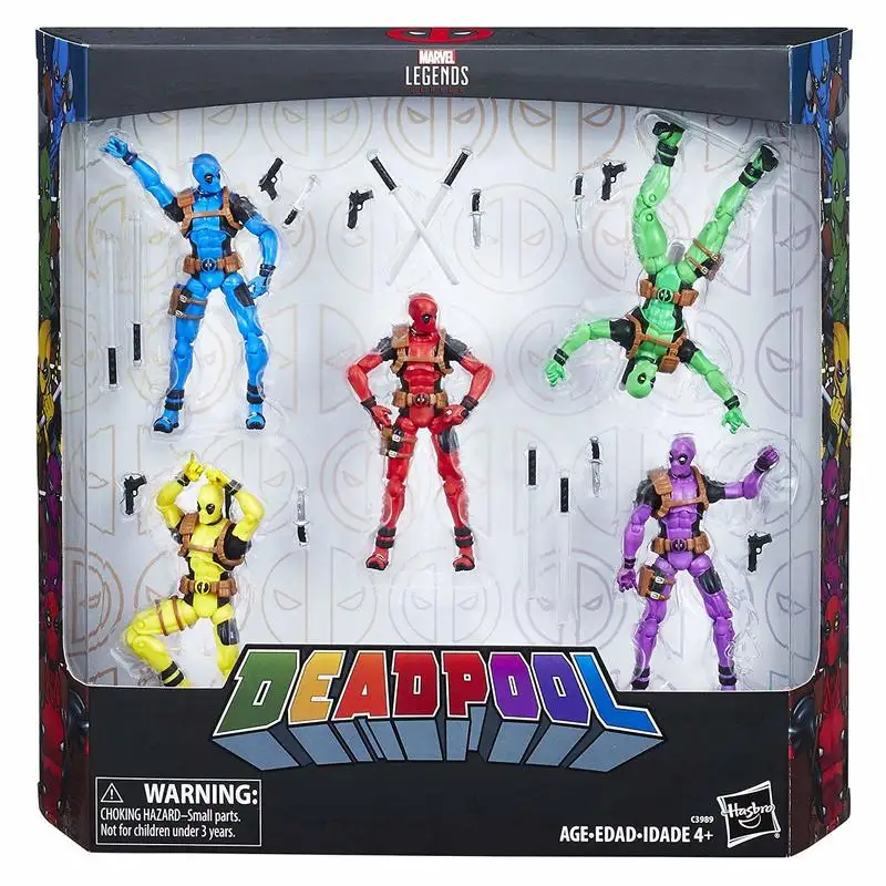 

Hasbro Marvel Avengers X MEN Legends Series 5pcs/set Rainbow Deadpool 3.75 Inch SHF Action Figure Model Kids Toys Christmas Gift