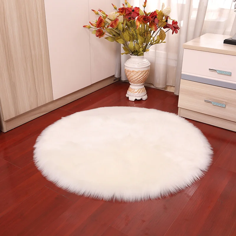 

Round Plush Carpet for Living Room Fluffy Rug Thick Bed Room Carpets Anti-slip Floor Soft Rugs Tie Dyeing Velvet Kids Room Mat
